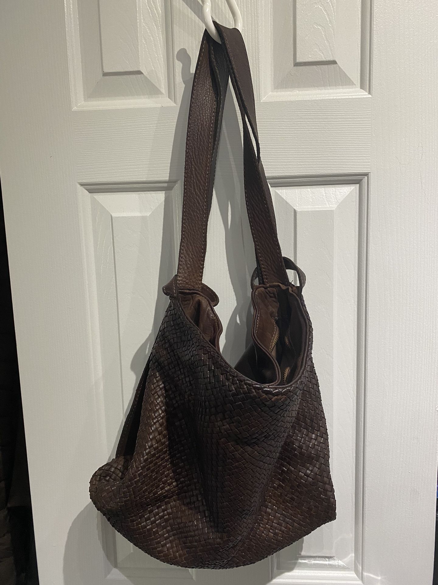 Brown Leather Shoulder Bag