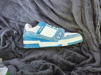 Louis Vuitton LV Trainer Blue Monogram Denim
