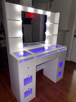 LED Glass top vanity