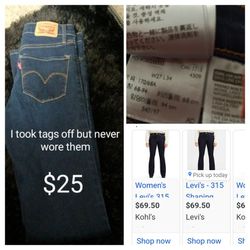 315 Levi's, Brand New Without Tags
