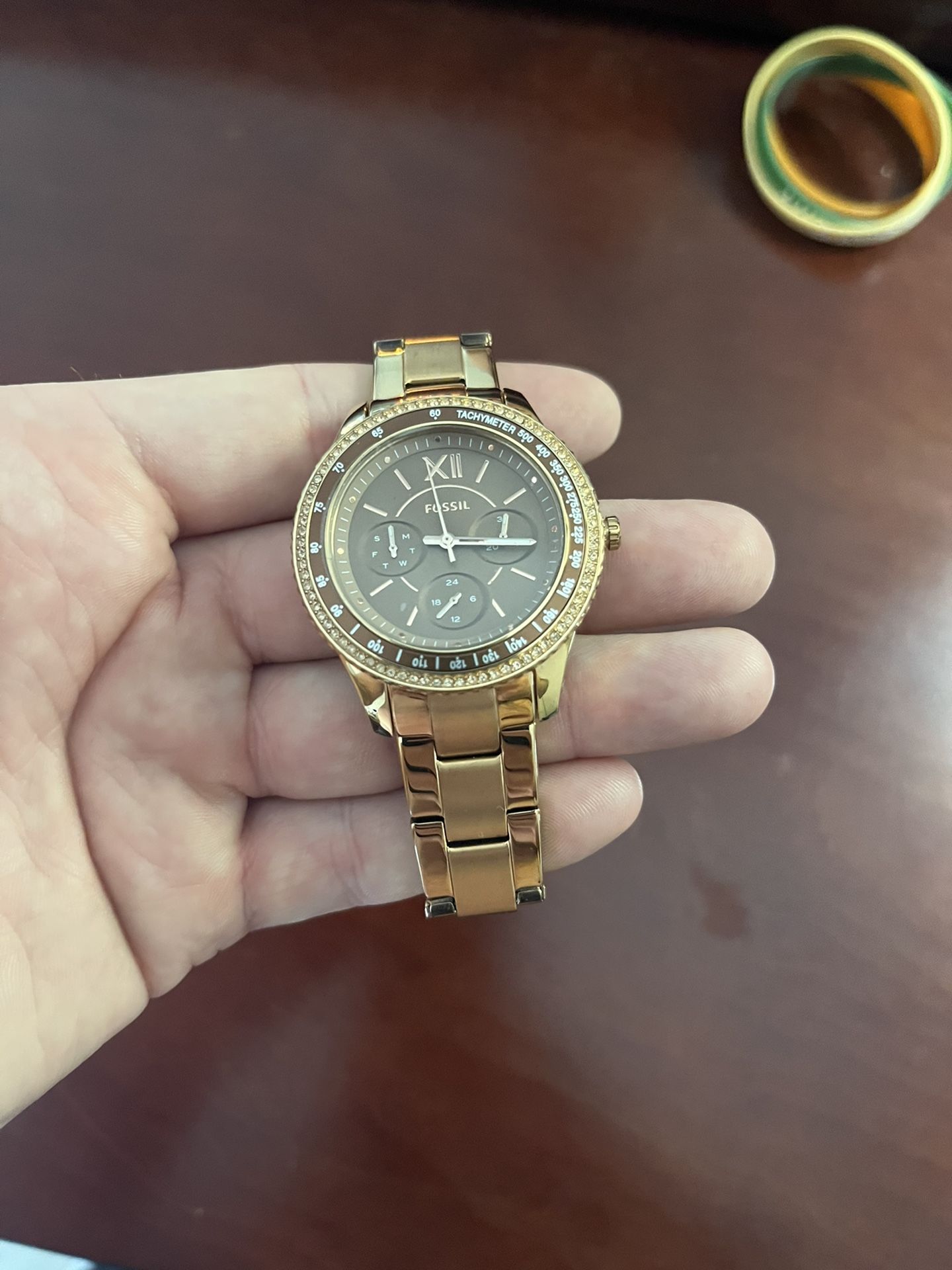 Womens Gold Fossil Watch
