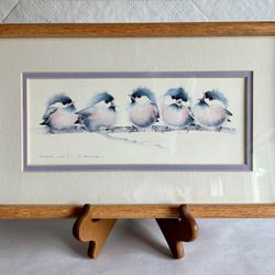 Vintage Wood Framed “Chorus Line I” Print By V. Pfeiffer