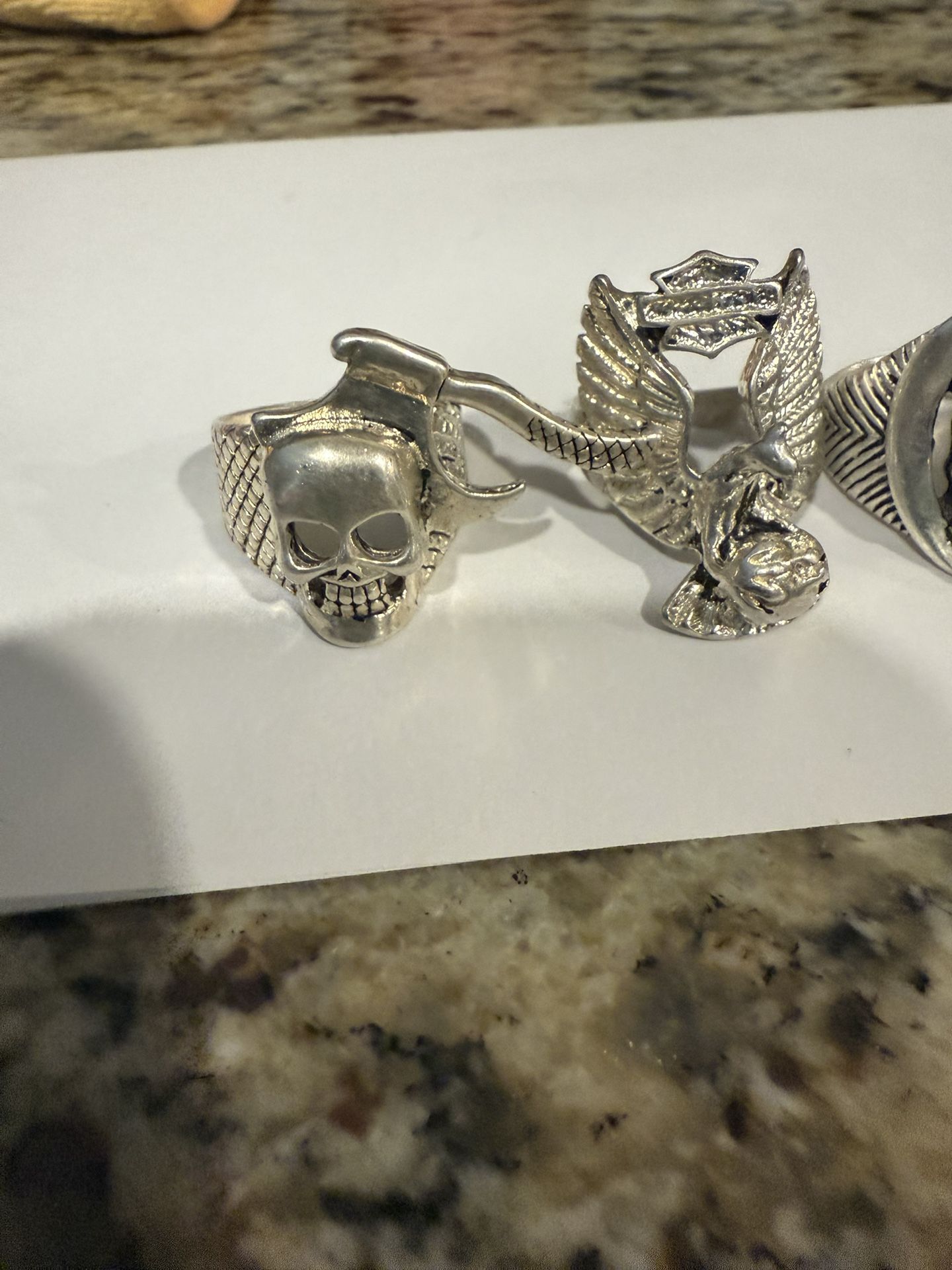 Vintage silver Harley Davidson Ring 1985