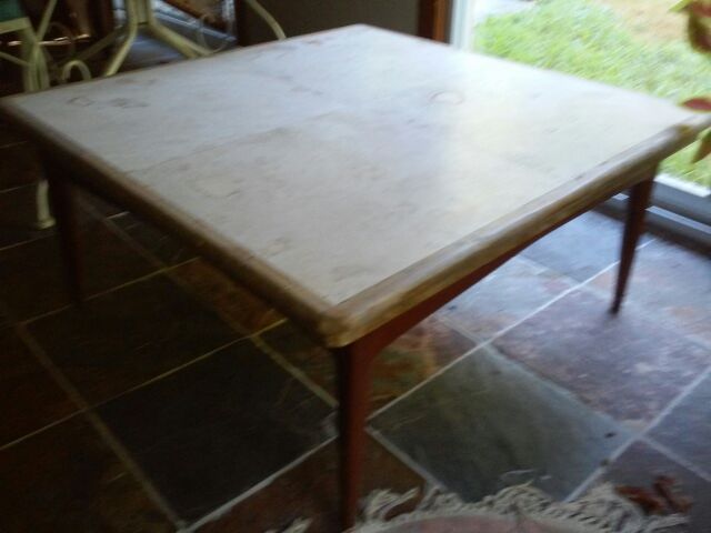 1960's Walnut Designer Table clad in Imported Travertine Signed & numbered 1 of 1