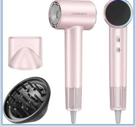 Hair Dryer with Diffuser for Curly Hair, 200M Ionic Blow Dryer 110,000 RPM blow dryer, magnetic concentrator, 5X fast drying, lightweight & low noise 