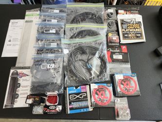 Lot of Guitar Cords and Accessories