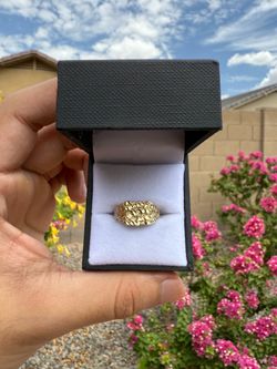 10k gold nugget ring