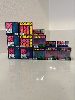 Viral needoh fuzzballs glitter+glow color change nice cubes