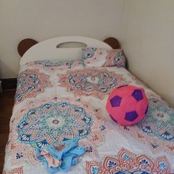 Bear Full Bed White And Brown