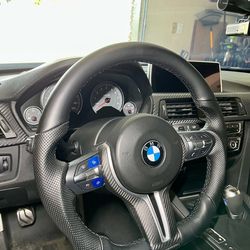 BMW F8X Perforated Leather Flat Bottom Performance Steering Wheel