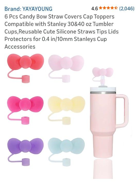 New In SEALED Package. Pack Of 6.Straw Toppers. See Photos. Cash Only And PICKUP ONLY