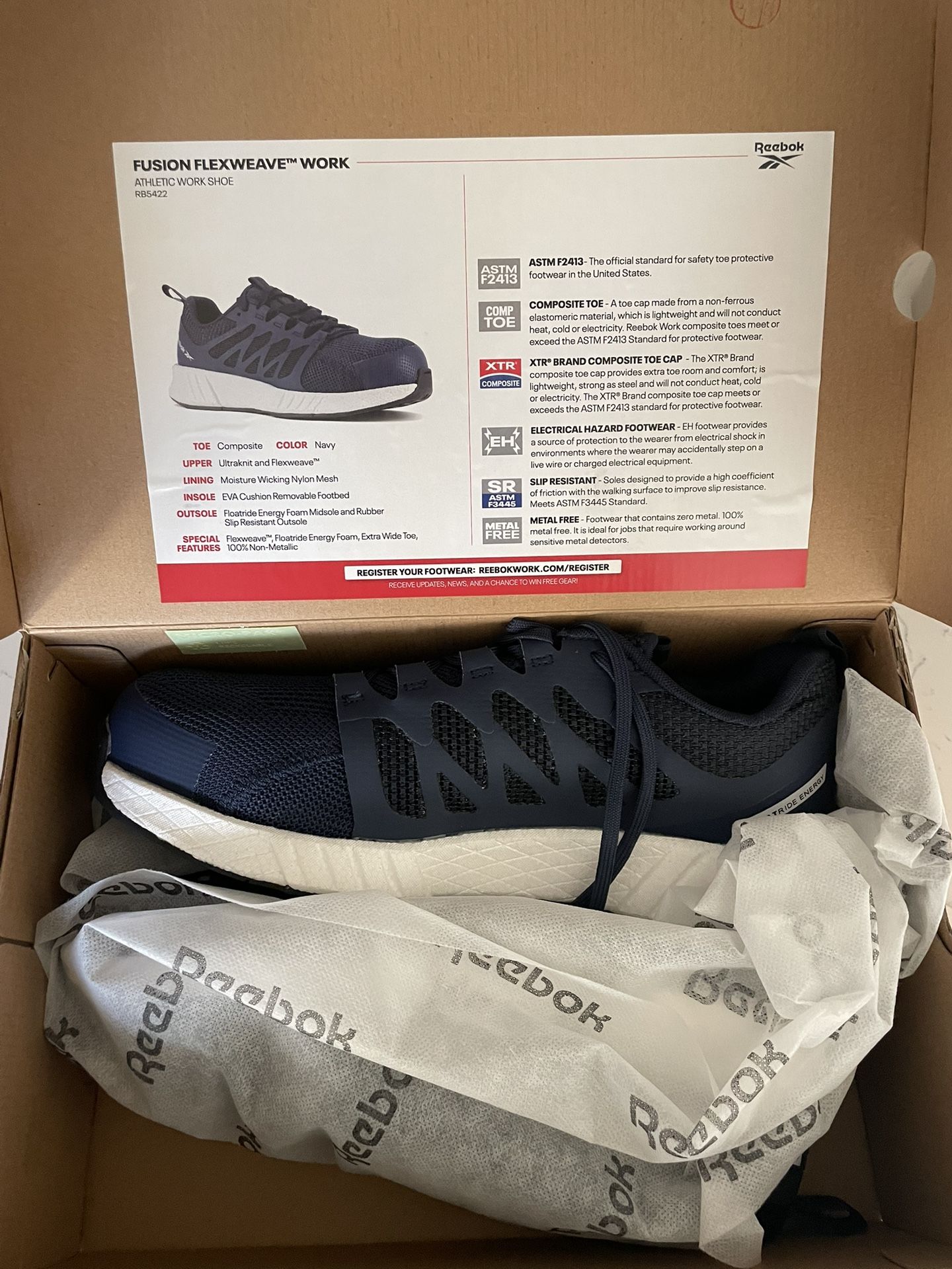 Reebok composite toe safety shoes