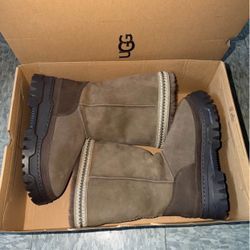 Uggs Classic Tall Trail glazer Hickory Leather Waterproof Boots Size 11