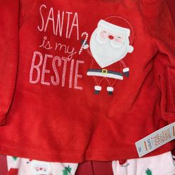 New 12mos Holiday Soft Fleece 2pc Pjs