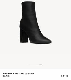 YSL Black Leather Boots