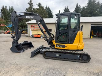 2019 John Deere 50G Excavator - Full Cab - 2 Buckets - 2,025 Hours