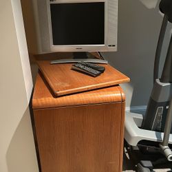 HD Magnavox 12 x 18 TV and four drawer file cabinet