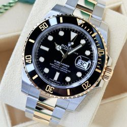 Two-Tone Gold + Stainless Steel Black Rolex Submariner