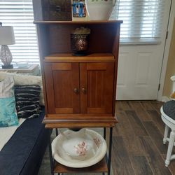 Treocho Wood Wall Cabinet with Bottom Shelf