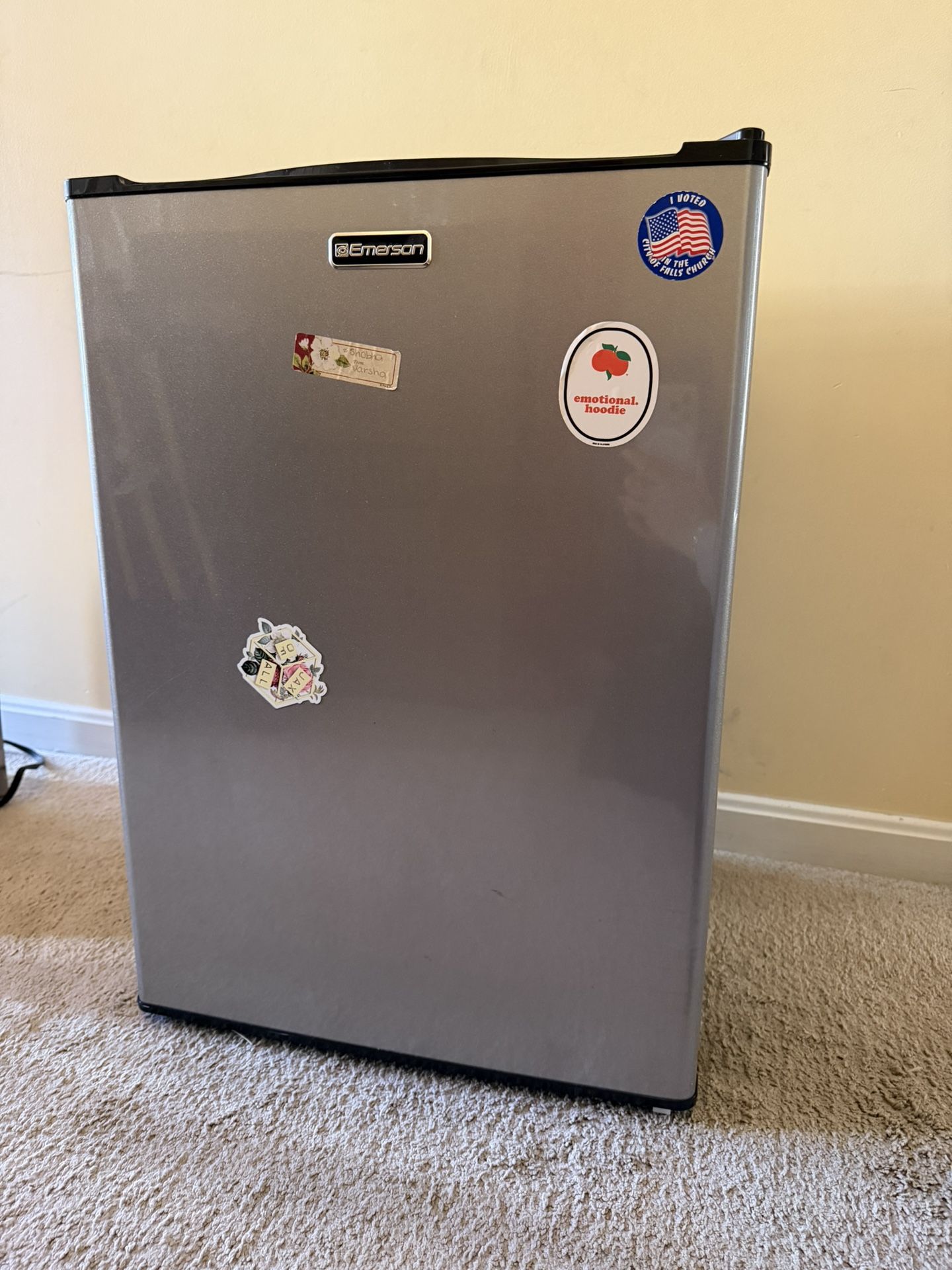 Stainless Steel Emerson Mini Fridge - Compact & Ready to Go!