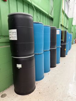 Used 55 gallon open top drums