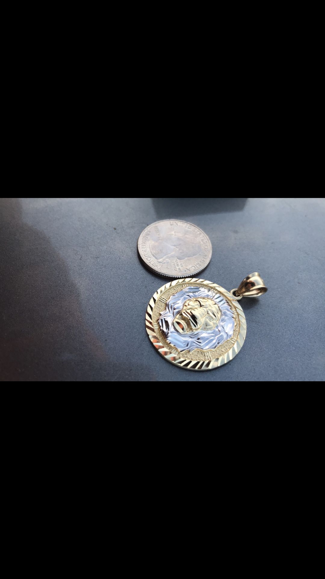 10k lion pendant real gold