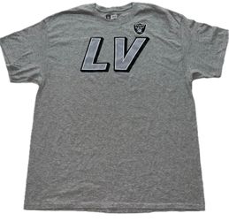 Las Vegas Raiders LV Gray T Shirt Mens XL New