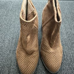 Brown Suede Booties