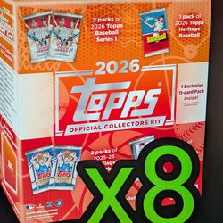 case of 8x 2026 Topps collectors kit Wave 1 basketball baseball