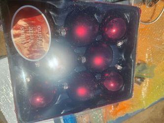Red Silver and Blue Christmas Ornaments