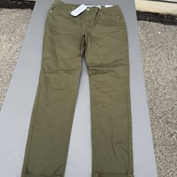 NWT Wax Jean Womens 11 Olive Green Skinny Jeans Style 