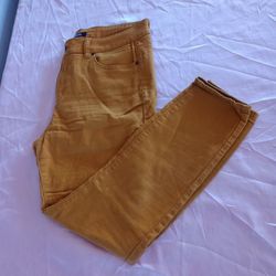 D. Jean's skinny jeans mustard yellow color size 12 women's