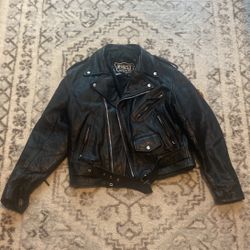 Vintage Bikers Jacket/coat First Genuine Leather 