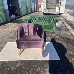 Purple Velvet Chair