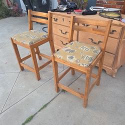 Bar STOOL CHAIRS Set Cool A+! STRONG WOOD
