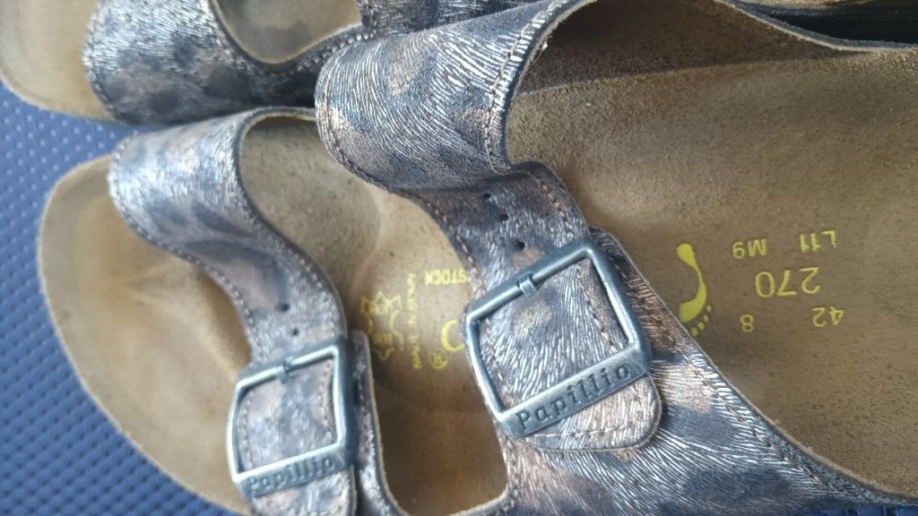 PAPILLIO by Birkenstock 'Florida' Slide Sandals Cheetah Print