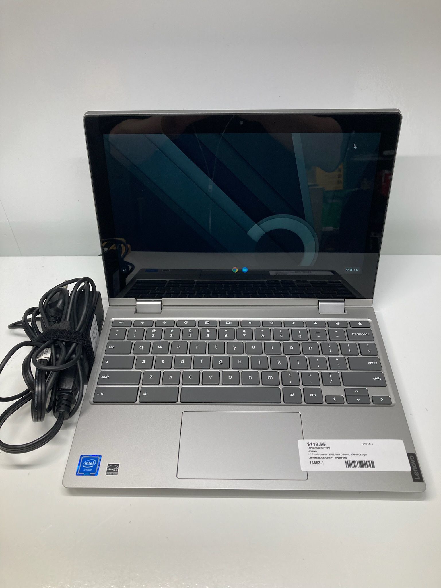 LENOVO CHROMEBOOK C340-11 11” Touch Screen 32GB Intel Celeron 4GB Laptop With Charger