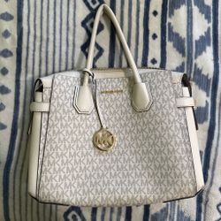 White and Gold Michael Kors purse and wallet