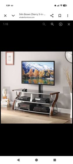 54in Brown Cherry 3-in-1 TV Stand