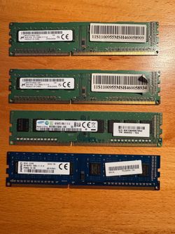 16GB DDR3 RAM Lot - 4x4GB Desktop Memory - 1600MHz PC3-12800
