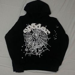BLACK AND WHITE SPIDER HOODIE 