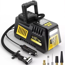 Air Compressor Portable 150 PSI Fast Digital Inflator LED Display Tire Pump 