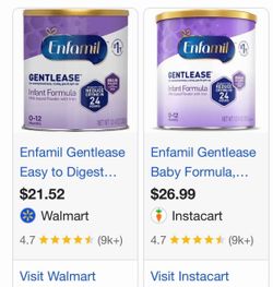 Gentlelease Enfamil baby formula