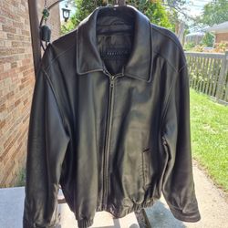 Men's Perry Ellis Portfoloio Jacket,  Lamb Leather (XL)