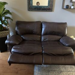 Leather Reclining Living Room Set 