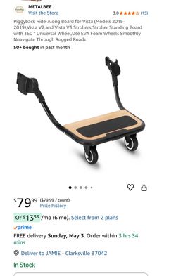Piggyback Ride-Along Board for Vista (Models 2015- 2019)