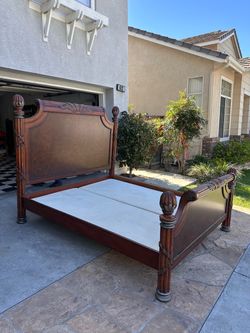 Victorian Style Full Wood Bed Set