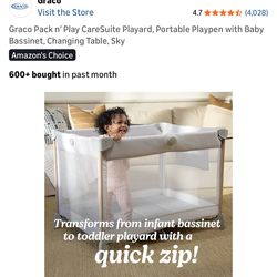 New in box!! Graco Pack n' Play CareSuite Playard, Portable Playpen with Baby Bassinet, Changing Table,