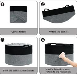 Visit the Store, TIMEYARD
TIMEYARD
Visit the Store
4.7 4.7 out of 5 stars (486)
TIMEYARD Extra Large Laundry Basket, 21.7'' x 13.8'' Basket for Blanke