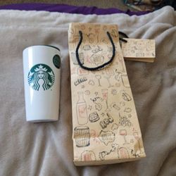 Porcelain Starbucks Cup